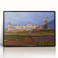 Large abstract wall art depicting Otago, New Zealand scenery in muted earth tones on a black framed acrylic.