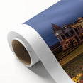 Art deco poster of Otago, New Zealand scenery on rolled canvas, featuring muted earth tones, ideal for nursery wall art.