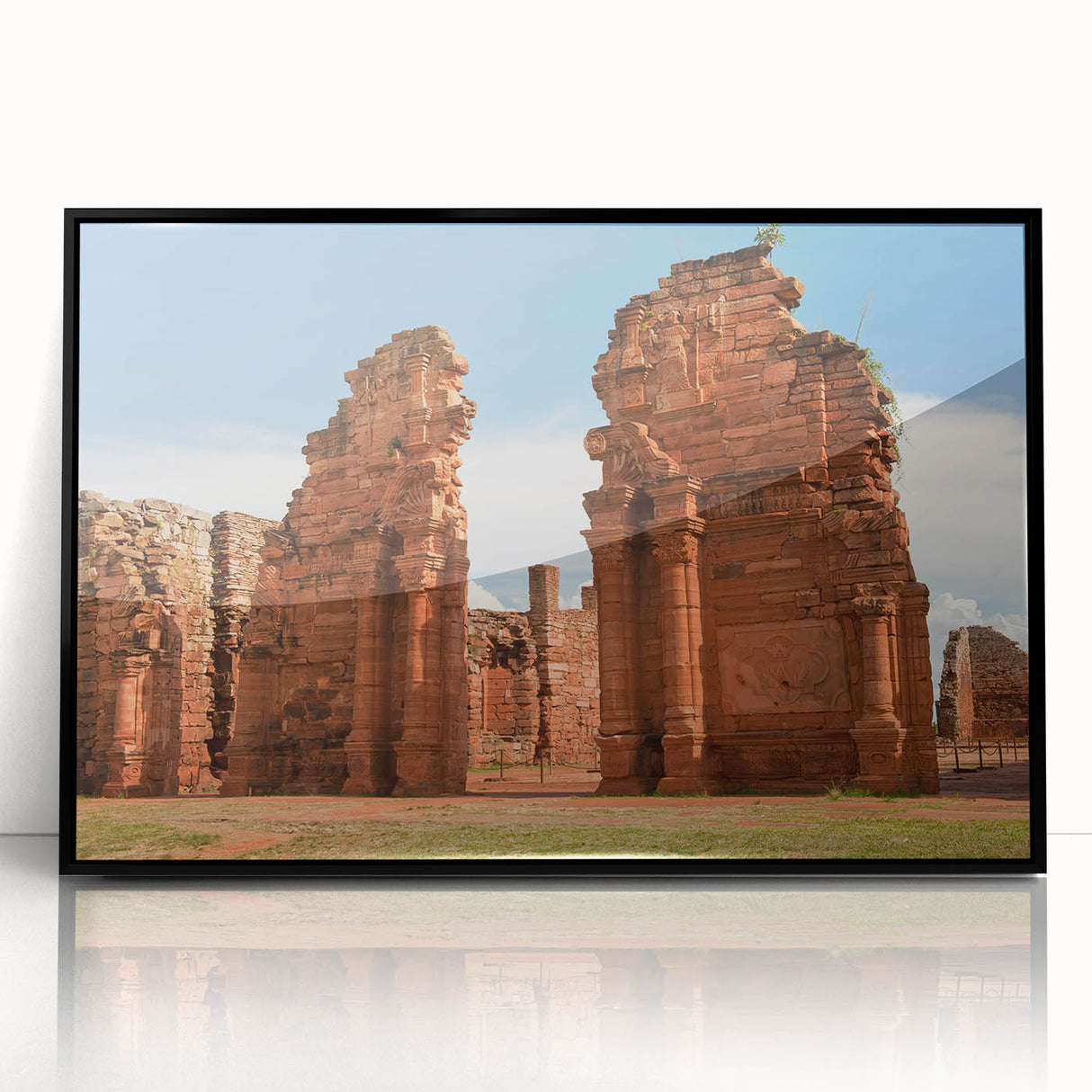 Large abstract wall art featuring a dynamic mix of vibrant colors on a black acrylic frame.