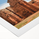 Art deco poster of a vibrant Argentinian landscape on rolled canvas, ideal for dining room wall art.