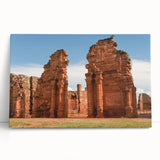 Black and white stretched canvas featuring a panoramic view of an Argentine landscape, ideal for kitchen wall art.