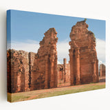 Large canvas print of a serene Argentine landscape in muted earth tones, ideal for kitchen wall art.