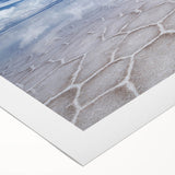 Art deco poster of a Bolivian landscape in muted earth tones on rolled canvas, suitable for dining room decor.