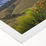 Art deco poster featuring a stylized Ecuadorian landscape in vibrant hues on rolled canvas, ideal for dining room wall art.