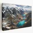 Large art print of a Peruvian landscape on stretched canvas, featuring earthy tones, ideal for kitchen wall decor.