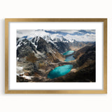 Extra large wall art depicting an abstract, textured view of a South American scene in vibrant earth tones.