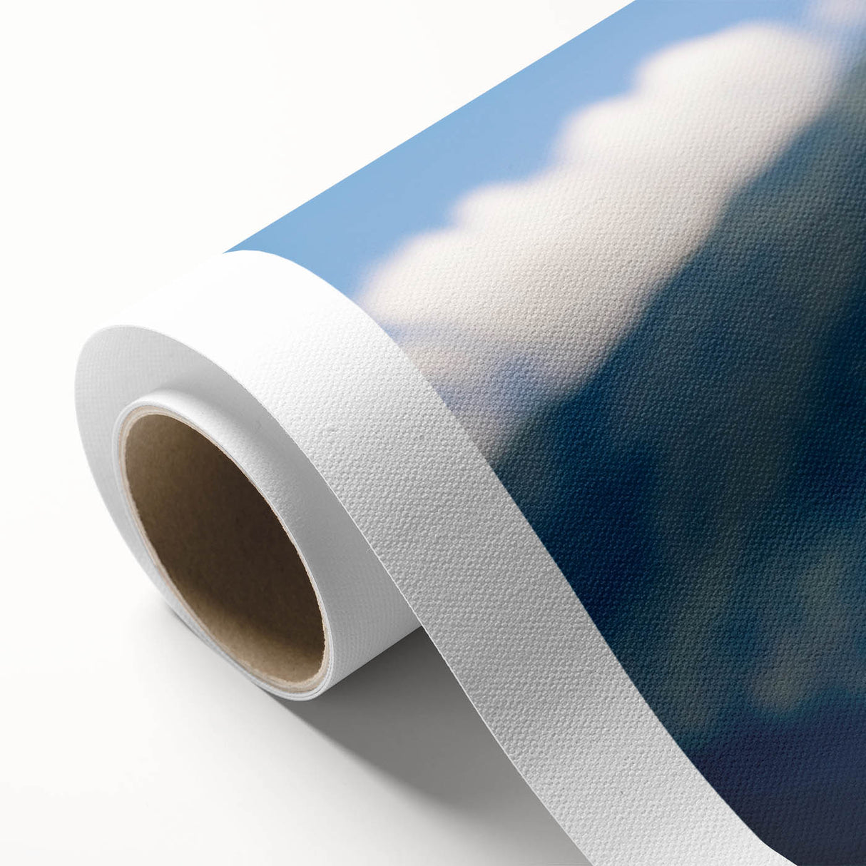 Art deco poster of a South American scenery in pastel hues on rolled canvas, ideal for nursery wall art.