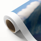 Art deco poster of a South American scenery in pastel hues on rolled canvas, ideal for nursery wall art.