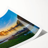 Extra large wall art featuring line art flowers in muted earth tones on a rolled print, suitable for large living room decor.