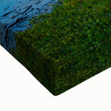 Black and white landscape art painting of Arkansas scenery on stretched canvas, suitable for bedroom wall art.