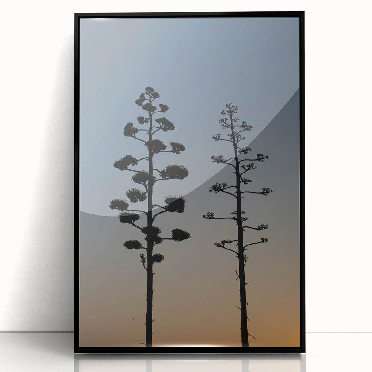 Large abstract wall art depicting Los Angeles, with vibrant hues on black framed acrylic, ideal for modern living room decor.