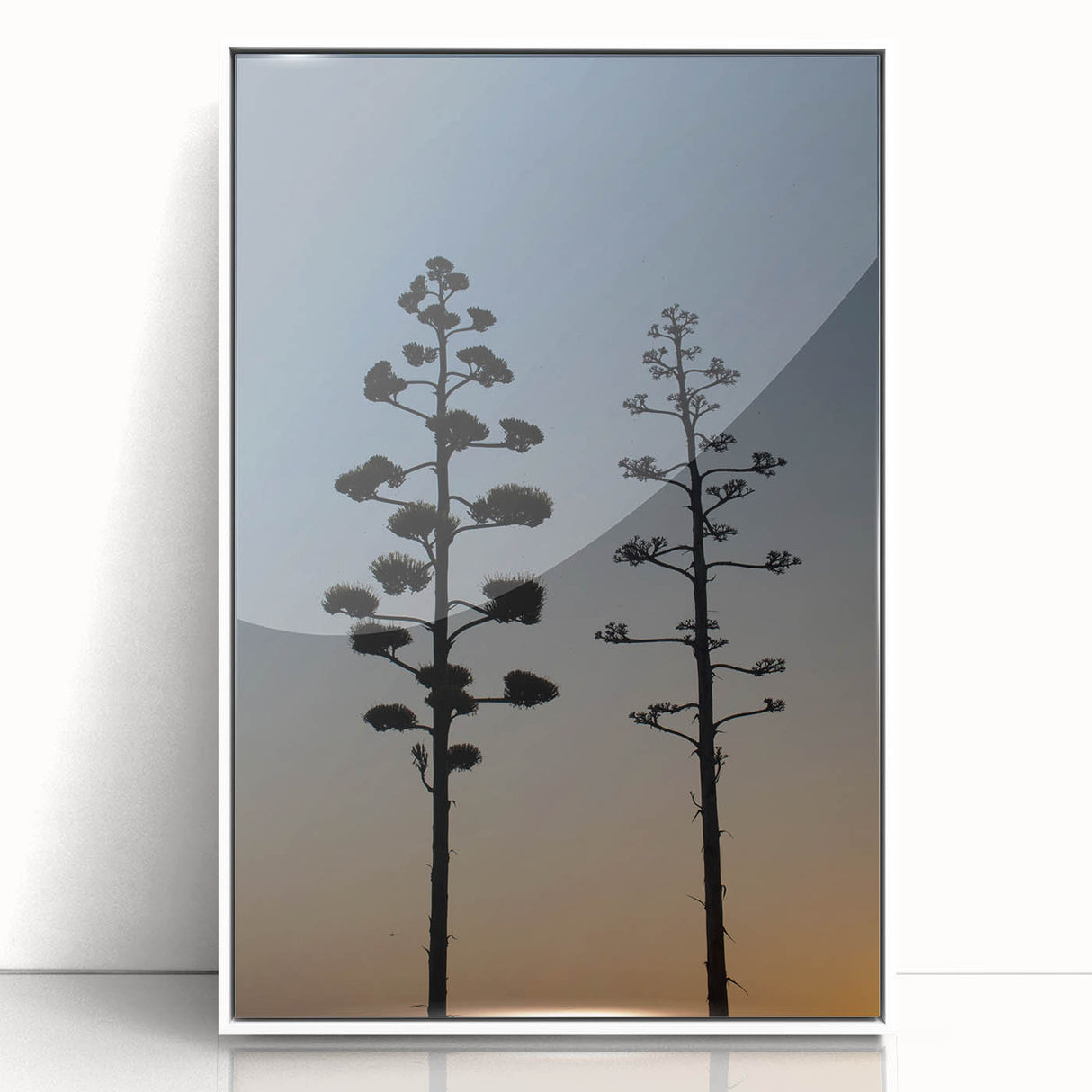 Acrylic print of Los Angeles skyline in art deco style with pastel shades, ideal for modern art wall decor.