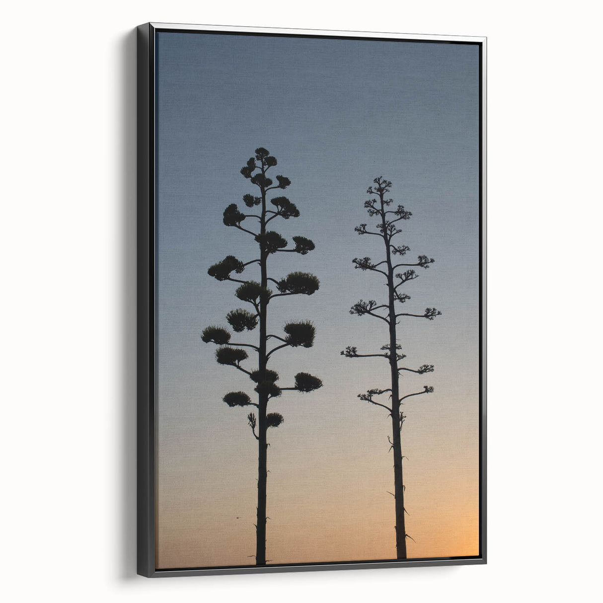 Black and white framed canvas of Los Angeles landscape, ideal for bedroom wall art.