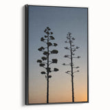 Black and white framed canvas of Los Angeles landscape, ideal for bedroom wall art.