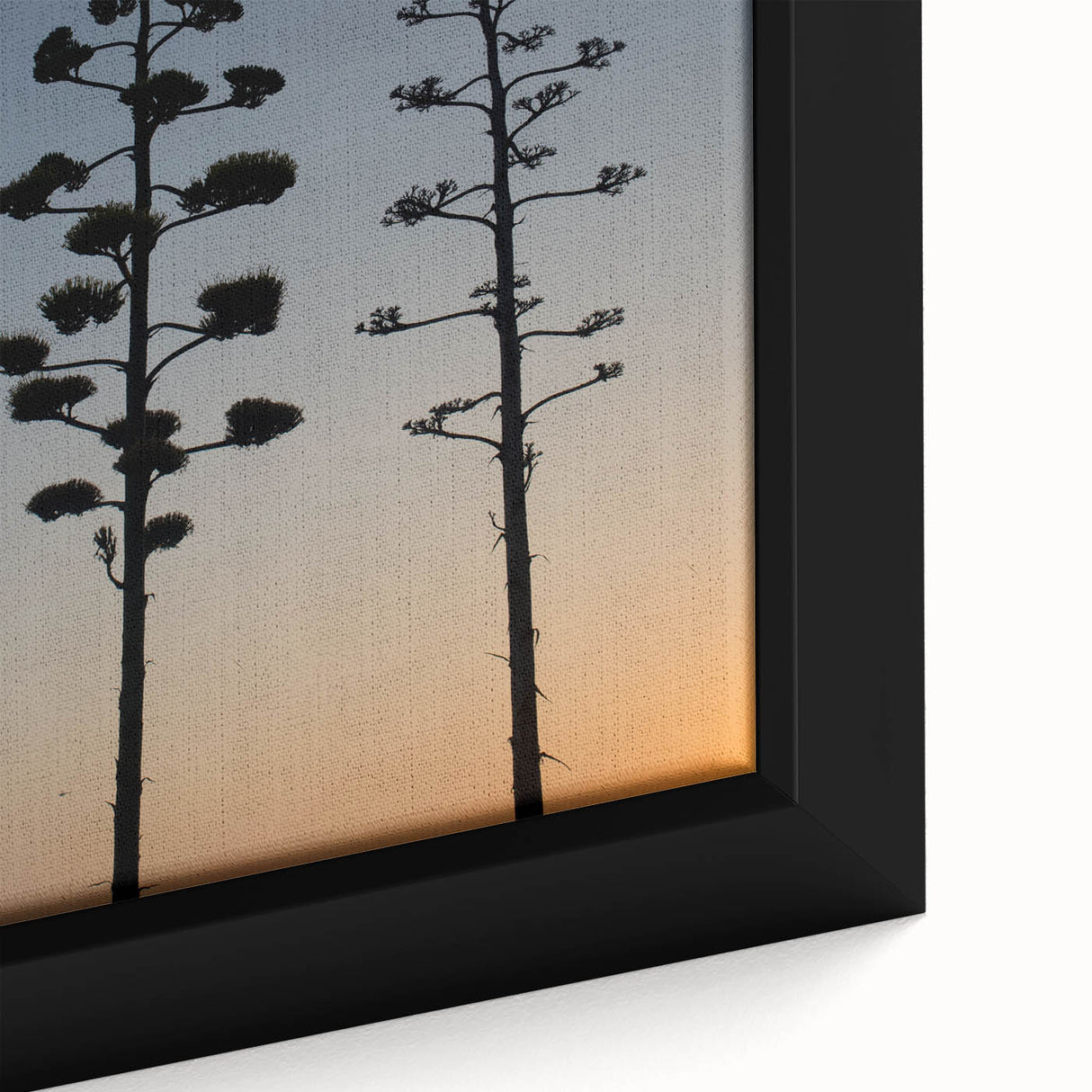 Extra large framed canvas of Los Angeles with textured, colorful art on a black background, suitable for living room decor.