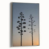 Landscape art painting of Los Angeles with colorful elements on a black background, framed canvas, ideal for office decor.