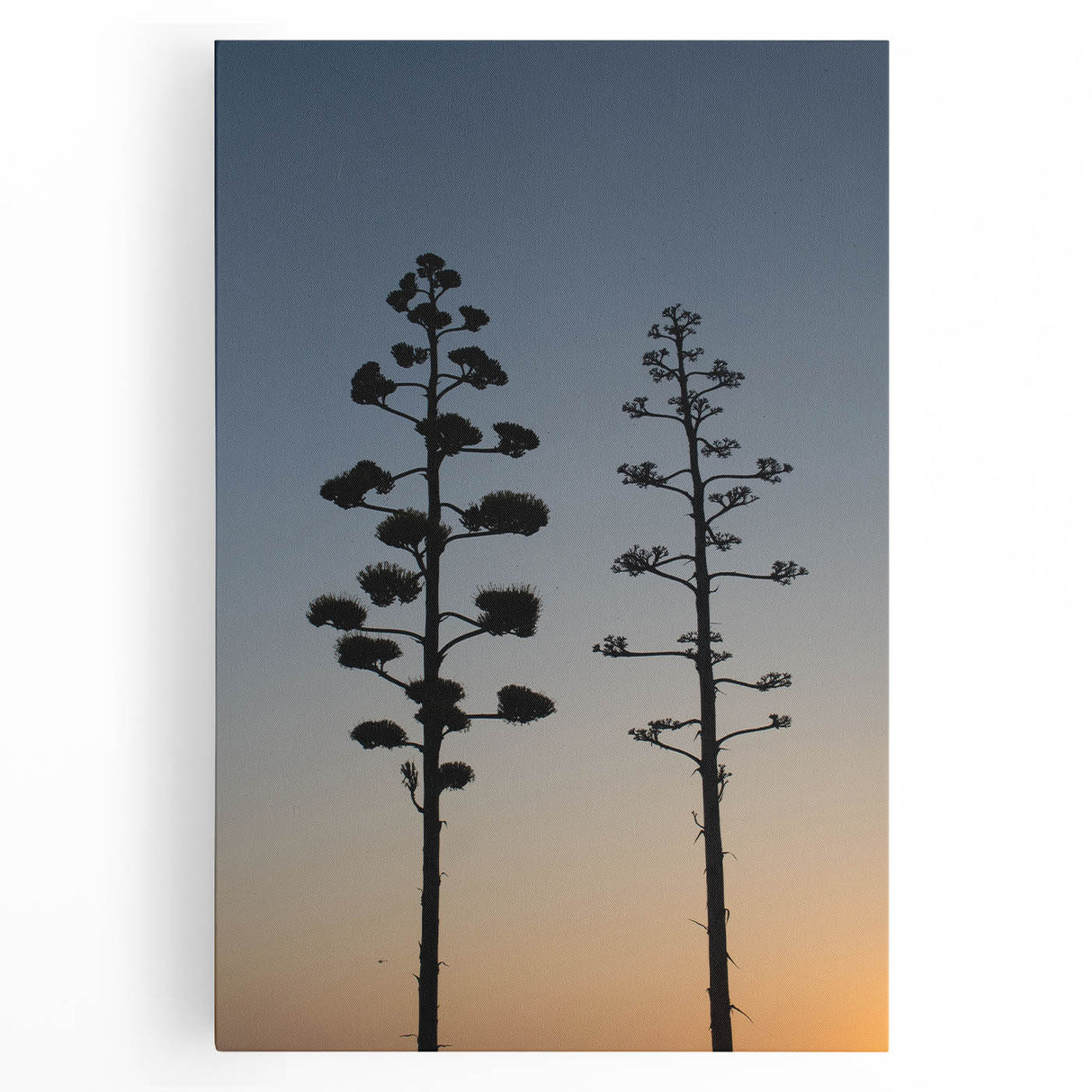 Black and white photo of Los Angeles skyline on large stretched canvas, ideal for kitchen wall art.