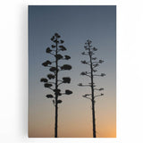 Black and white photo of Los Angeles skyline on large stretched canvas, ideal for kitchen wall art.