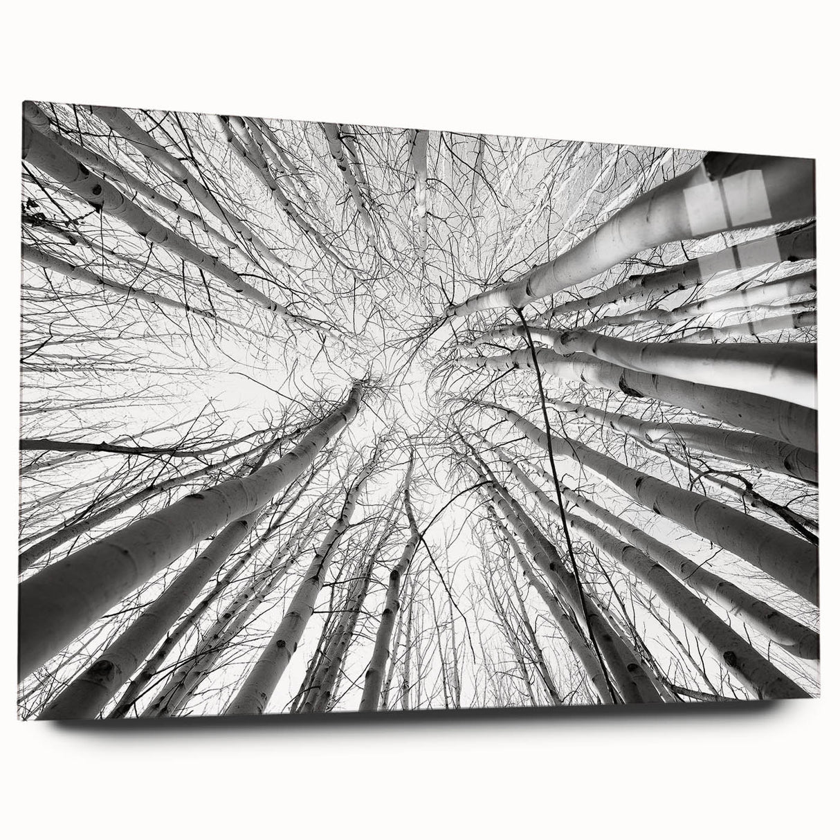 Large abstract wall art of Aspen, Colorado in muted earth tones on acrylic glass, ideal for bedroom or dining room decor.