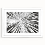 Abstract art print of Aspen, Colorado in muted earth tones on a white-matted frame.