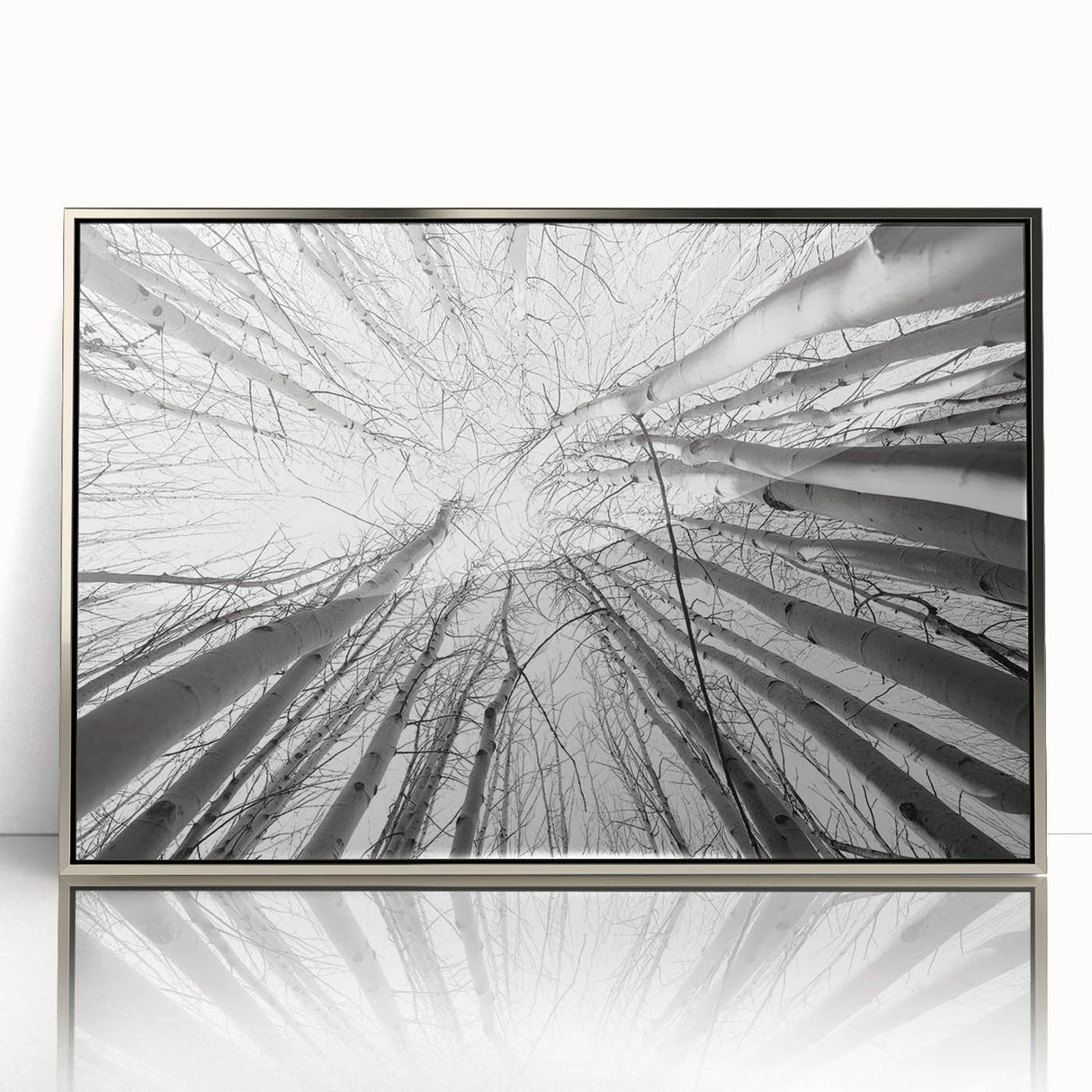 Mid-century modernist art depicting Aspen, Colorado scenery in muted earth tones on a framed acrylic panel.