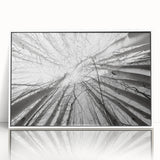 Acrylic print of Aspen, Colorado scenery in muted earth tones, framed in white, ideal for modern art wall decor.