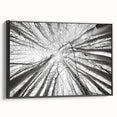 Black and white framed canvas of Aspen, Colorado landscape in a vintage poster style, suitable for bedroom decor.