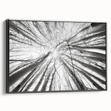 Black and white framed canvas of Aspen, Colorado landscape in a vintage poster style, suitable for bedroom decor.