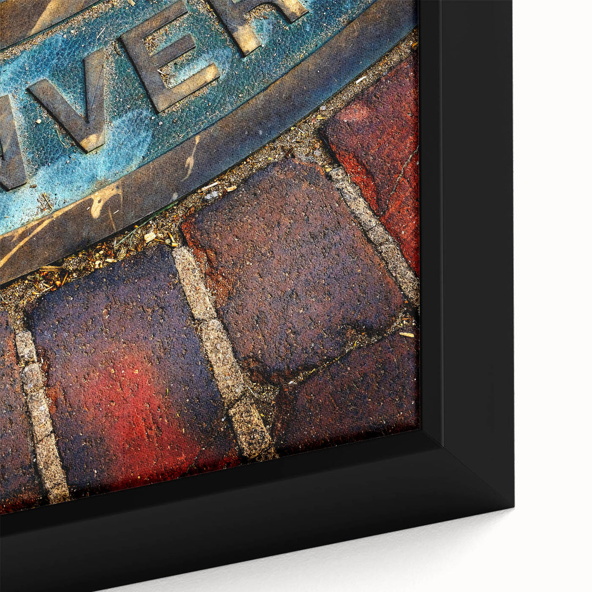 Textured black wall art featuring a colorful Denver skyline on extra large framed canvas, ideal for living room decor.