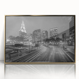 Mid-century modernist art depicting Connecticut scenery in muted green and gold tones on a framed acrylic print.