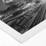 Art Deco poster of Connecticut scenery on rolled canvas, featuring muted earth tones, ideal for dining room wall art.