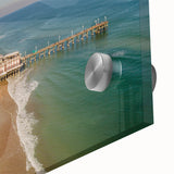 Large abstract wall art featuring Daytona scenery in mid-century modernist style on acrylic glass, ideal for dining room art.