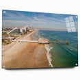 Large abstract wall art of Daytona scenery on acrylic glass, with vibrant sunset colors.