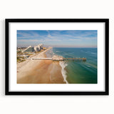 Extra large abstract art print of colorful, textured scenery, framed in black, ideal for living room decor.