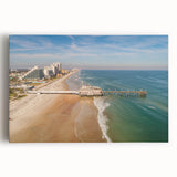 Black and white stretched canvas of Daytona scenery, ideal for kitchen wall art.