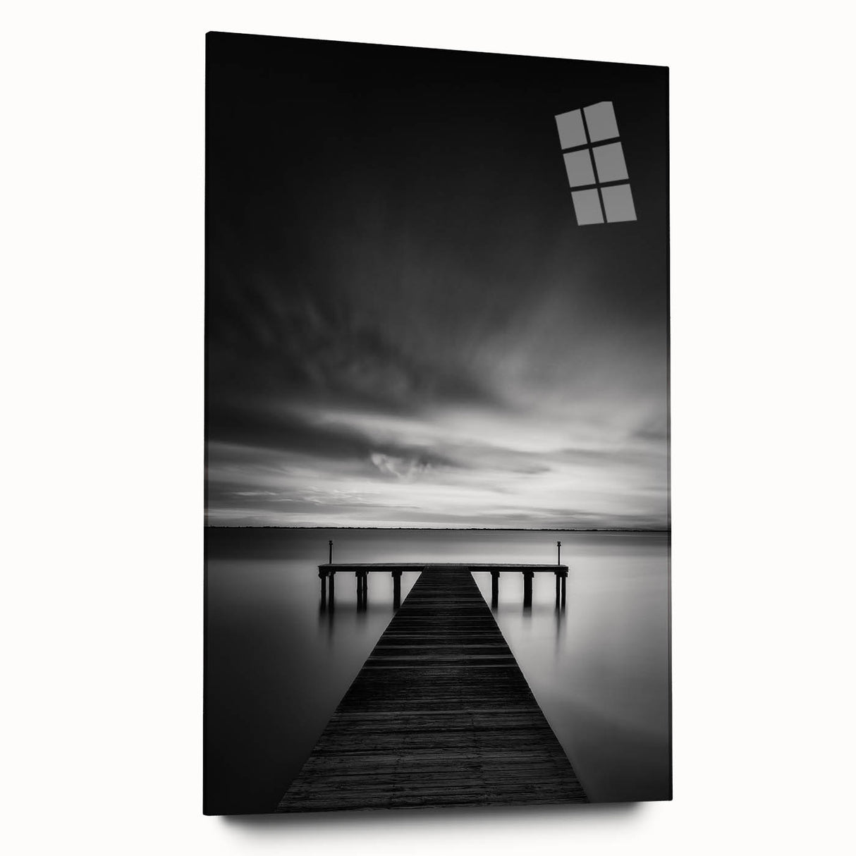 Large abstract wall art of Delaware scenery on acrylic glass, in muted earth tones.