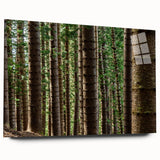 Large abstract depiction of Kauai scenery in vibrant green and blue tones on acrylic glass.