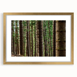 Extra large abstract art print of a textured Hawaiian landscape in gold frame, ideal for living room decor.