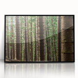 Large abstract wall art depicting a scenic view of Kauai, Hawaii in vibrant green and blue tones on a framed acrylic.