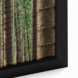 Extra large framed canvas featuring a textured depiction of Kauai, Hawaii in vibrant colors on a black background.