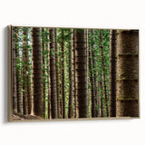 Framed canvas of a vintage-style landscape painting depicting Kauai, Hawaii, with black and gold tones.