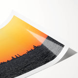 Extra large rolled print featuring line art flowers in a monochrome style, ideal for large living room wall decor.