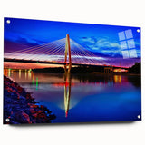 Large abstract wall art depicting a Kansas scenery in muted earth tones on acrylic glass.