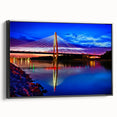 Black and white framed canvas featuring a vintage-style Kansas landscape, ideal for bedroom wall art.