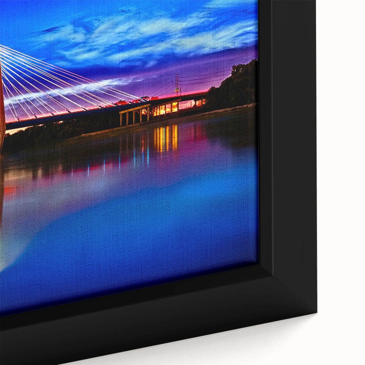 Textured black wall art depicting Kansas scenery in vibrant colors on a large framed canvas, ideal for living room decor.