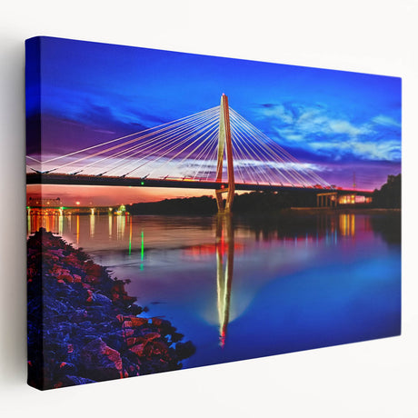 Scenic Kansas landscape on stretched canvas, featuring muted earth tones, ideal for kitchen wall art.