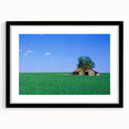 Abstract art print featuring vibrant, colorful textures of Kentucky scenery on a large framed canvas.
