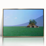 Large art print of a Kentucky landscape in muted earth tones on framed acrylic, ideal for modern art wall decor.