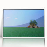 Framed acrylic print depicting a serene Kentucky landscape in soft pastel shades, ideal for nursery wall art.