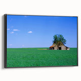 Black and white framed canvas of a Kentucky landscape, ideal for bedroom wall decor.